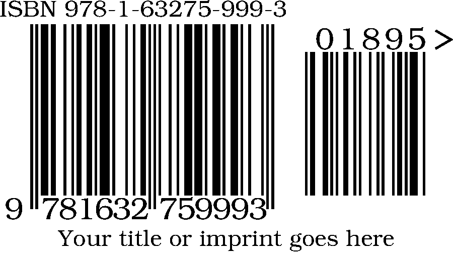 Barcode with digits and caption in Bookman