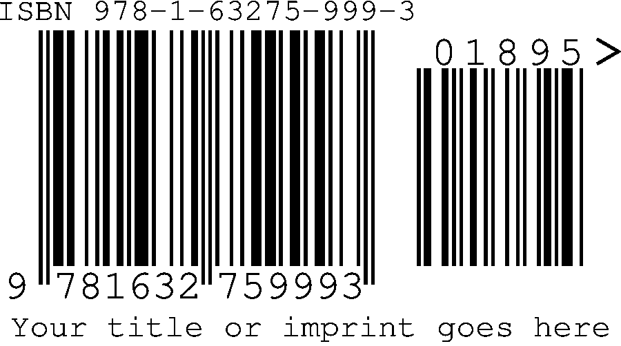 Barcode with digits and caption in Courier