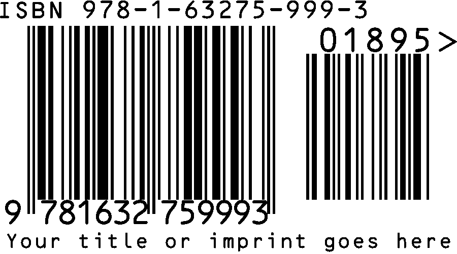 Barcode with digits and caption in OCR-B
