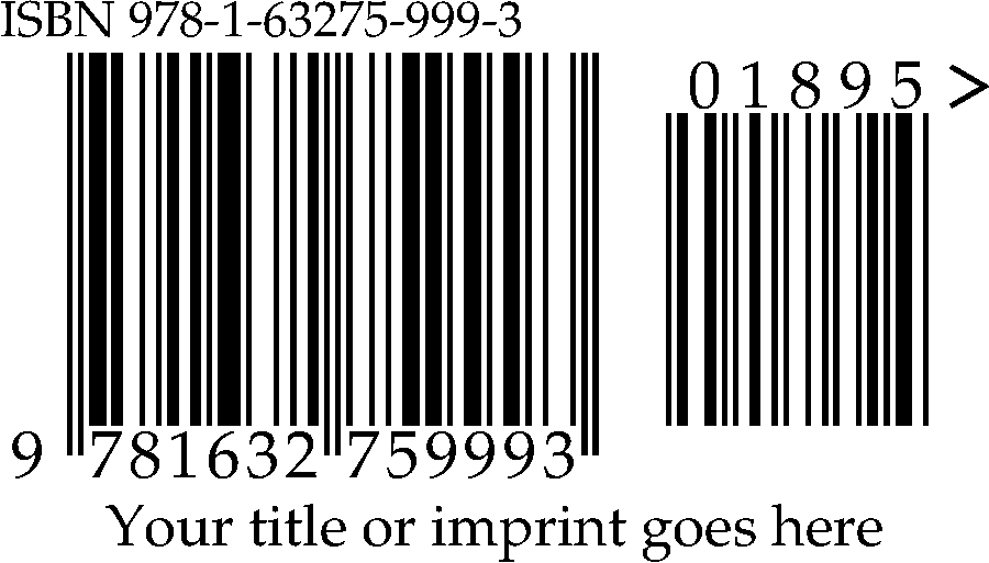 Barcode with digits and caption in Palatino