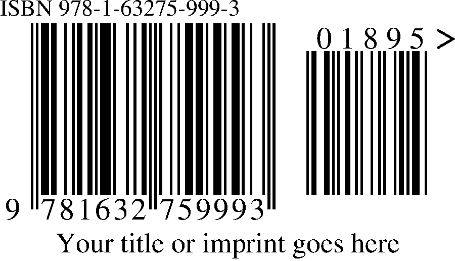 Barcode with digits and caption in Times